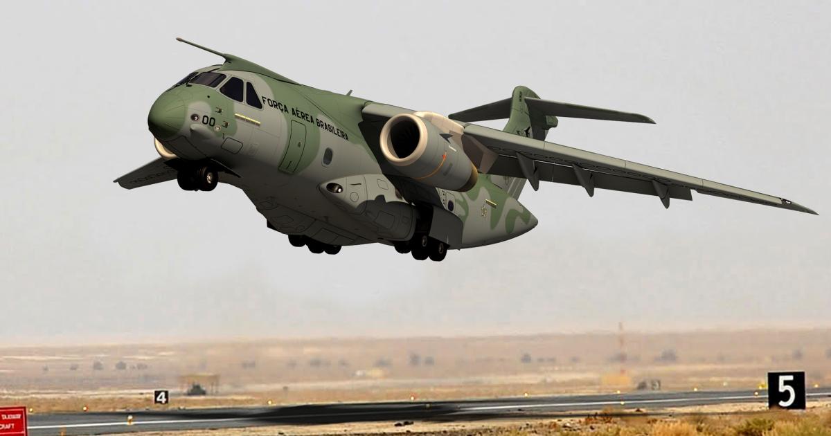 Embraer says its sole KC-390 airborne tanker/cargo prototype will be joined by a second airframe in 2016 as flight testing continues.