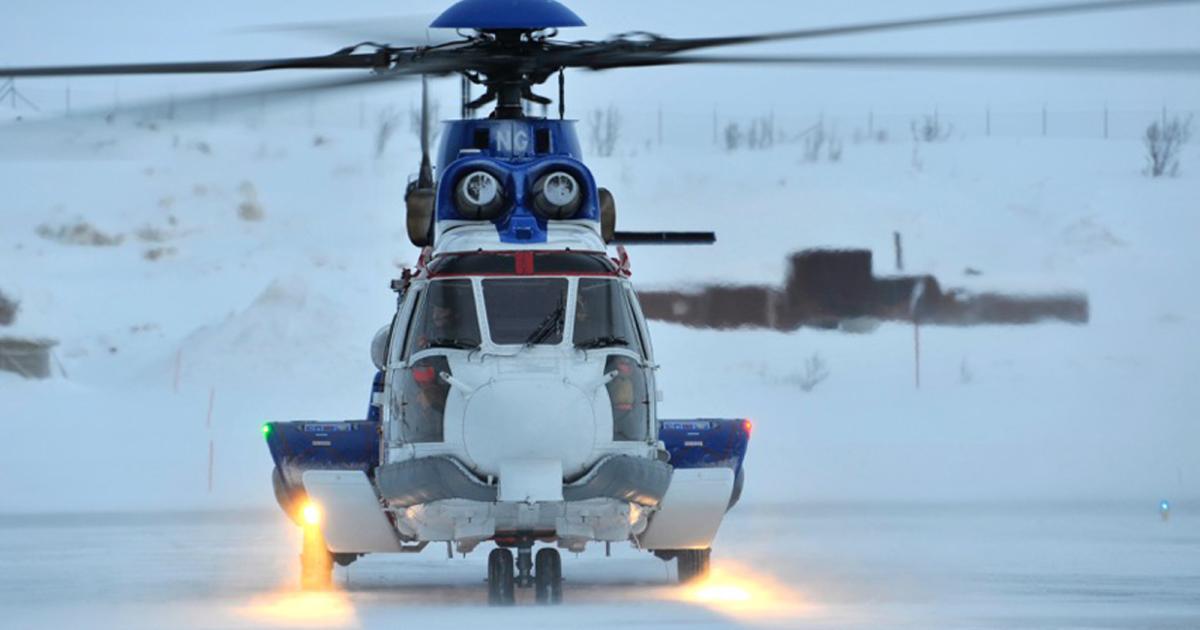 Airbus Helicopters is no longer integrating the improved Turbomeca Makila 2B engine into the H225; instead it is keeping the current Makila 2A1. Its mtow, however, is being increased from 24,229 pounds to 24,581 pounds, allowing an additional fuel tank to be carried. (Photo: Anthony Pecchi/Airbus)