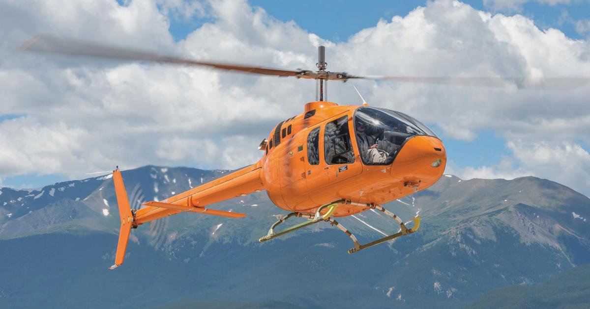 Bell 505 flight-test vehicle 1 made its first flight in November 2014.