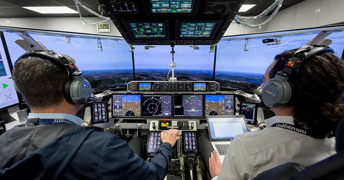 Gulfstream is now "flying" the ground-based G600 iron bird to test the new jet's flight control and mechanical systems before maiden flight of an actual aircraft later this year. (Photo: Gulfstream Aerospace)
