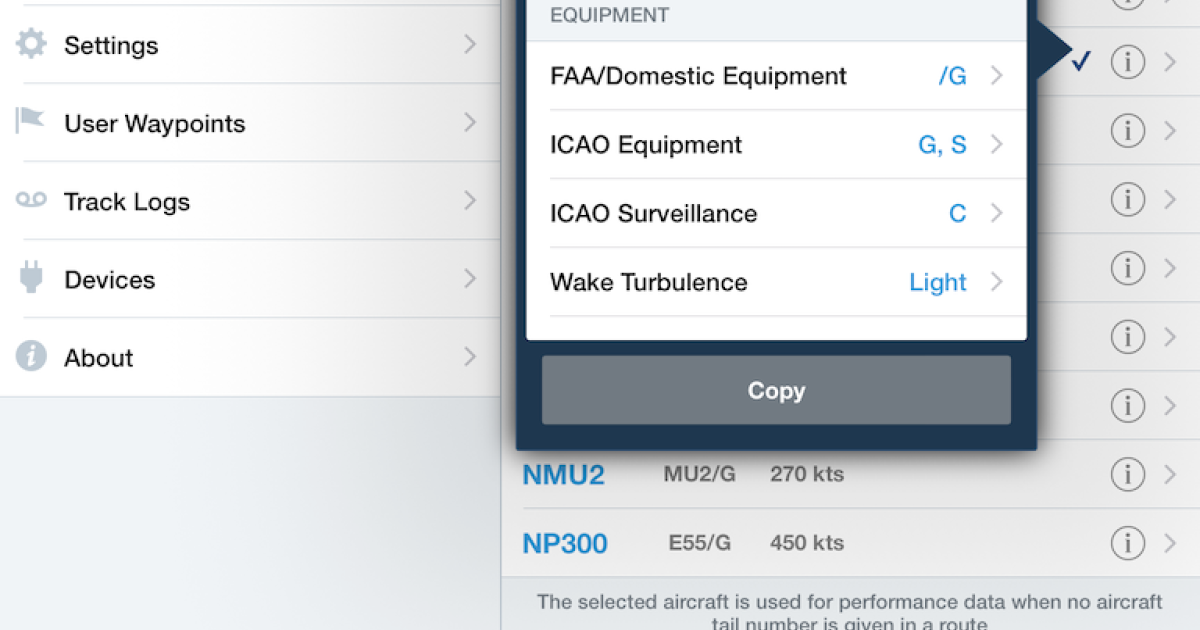ForeFlight's aircraft setup is the key to using the ForeFlight Mobile app for filing ICAO flight plans.