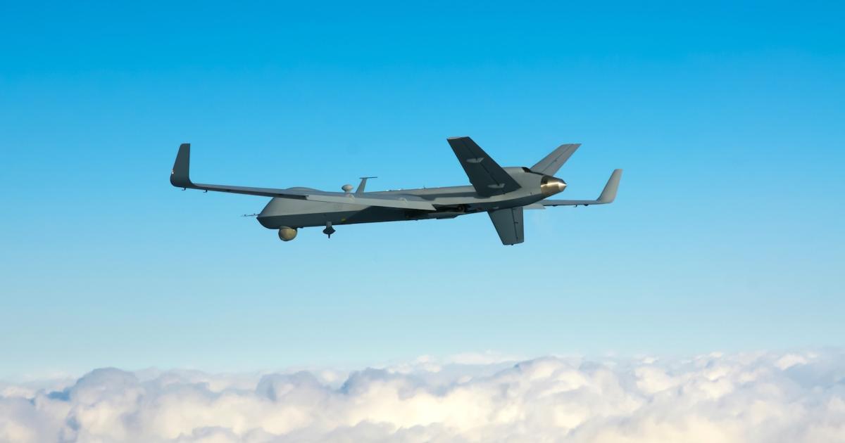 The MQ-9/Predator B Long Wing variant with new 79-foot wingspan makes its first flight on February 18. (Photo: General Atomics)