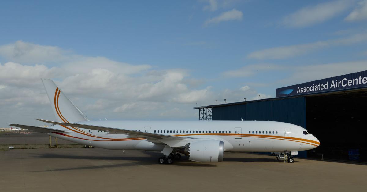The head-of-state 787-8 can accommodate 82 passengers in three cabin zones. (Photo: Associated Air Center)