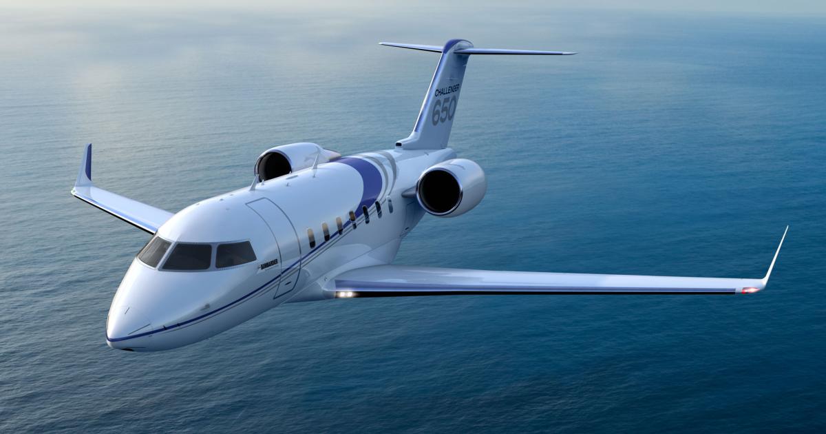 The Bombardier Challenger 650 has now been certified by Transport Canada, the FAA and EASA. (Photo: Bombardier Aerospace)