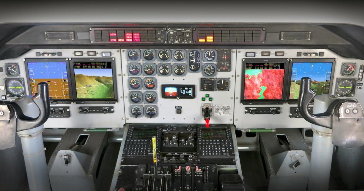 Universal Avionics and partners delivered first of three CN-235s with upgraded avionics to the Chilean army. (Photo: Universal Avionics)