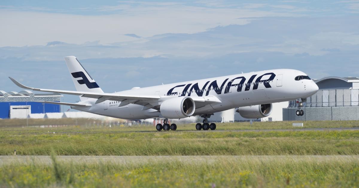 Finnair took delivery of the first of its 19 fuel-saving Airbus A350 XWB widebodies in October. (Photo: Airbus) 