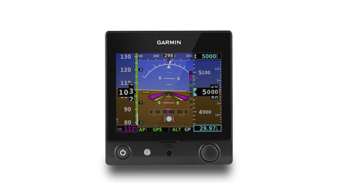 Garmin's new G5 standby instrument with autopilot annunciation.