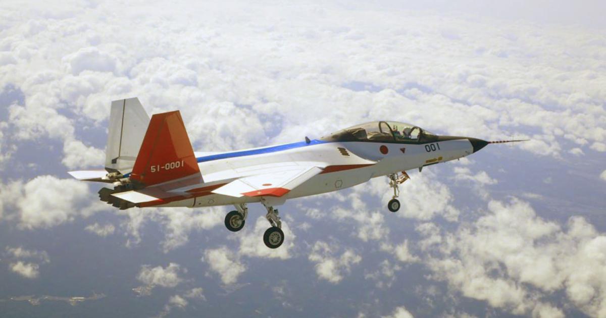 Japan's fifth-generation fighter, the Mitsubishi X-2, made its first flight on April 22. (Photo: Japanese Defense Agency)
