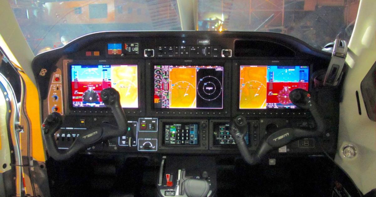 The front office of the newly unveiled TBM 930 will include the Garmin 3000 avionics suite.
