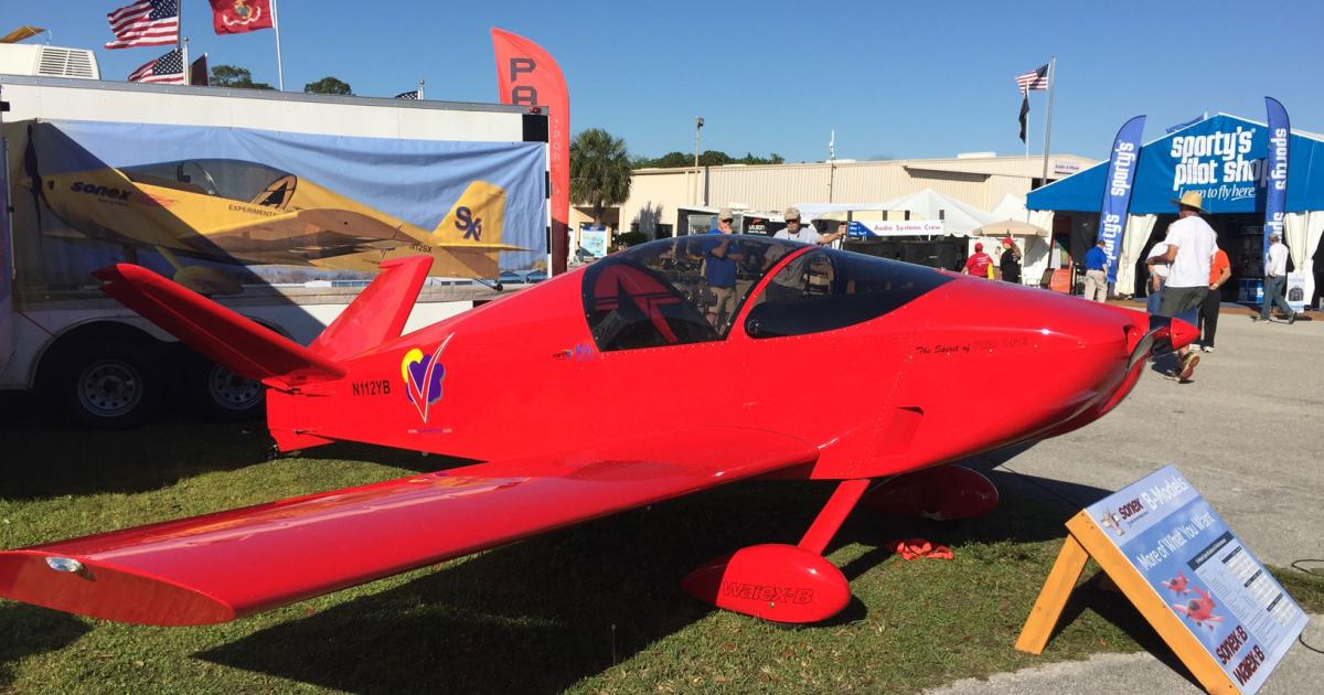 Sonex Aircraft unveiled the tailwheel AeroVee Turbo-powered Waiex-B today and officially opened the order book for the aircraft. (Photo: Chad Trautvetter)