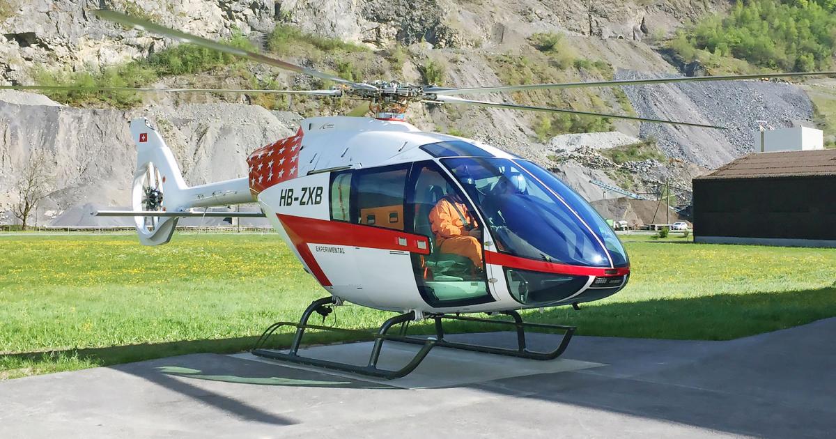 Competing with other single-engine utility helicopters, the Marenco Swisshelicopter SH09 has a large-capacity cabin and five hours’ endurance, making it also attractive in the VIP role. The second prototype’s striking paint scheme is a recent addition.
