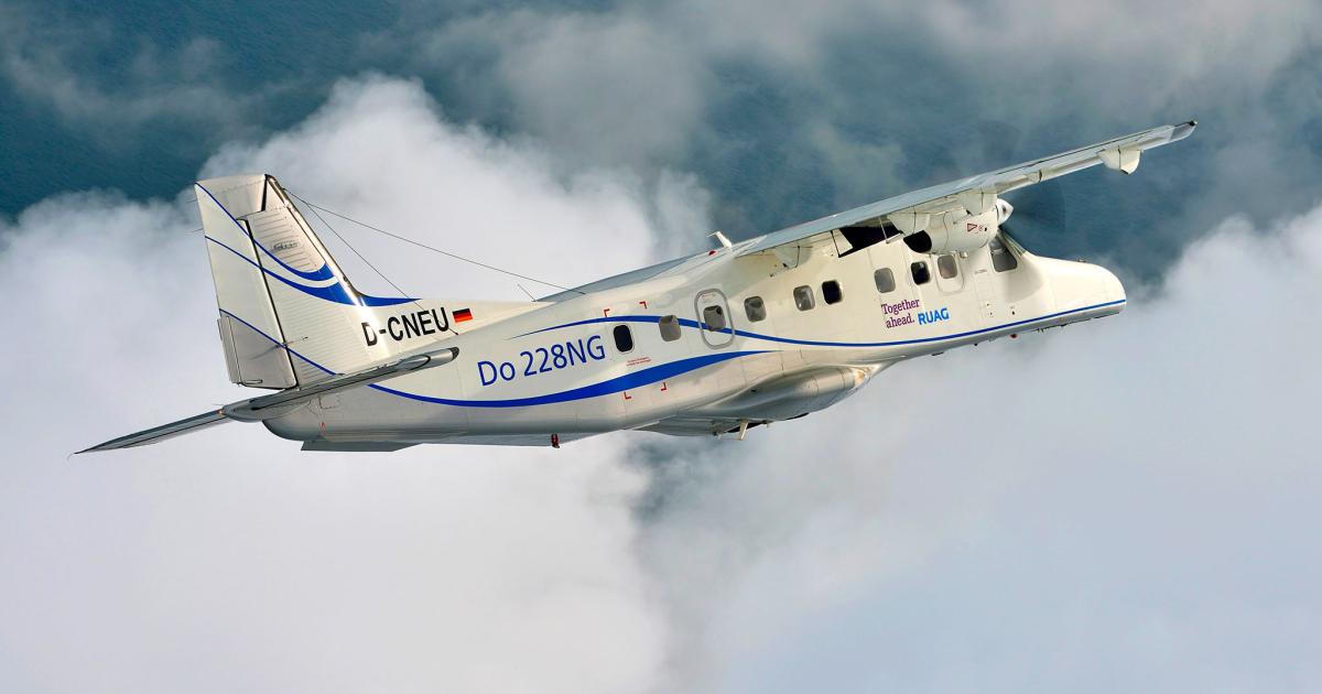 Ruag’s Dornier 228 demonstrator was involved in a life-saving search and rescue mission over the Cape Verde Islands while it was returning from an extensive tour of Latin America.