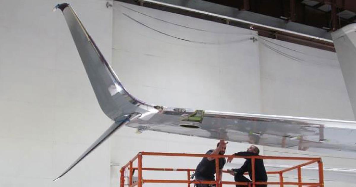 Aviation Partners’ split scimitar winglets are now installed on eight BBJs.
