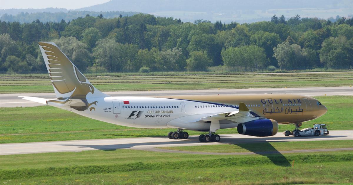 A Gulf Air Airbus A330-200 taxis at Zurich International Airport. (Photo: Flickr: <a href="http://creativecommons.org/licenses/by-sa/2.0/" target="_blank">Creative Commons (BY-SA)</a> by <a href="http://flickr.com/people/aero_icarus" target="_blank">Aero Icarus</a>)