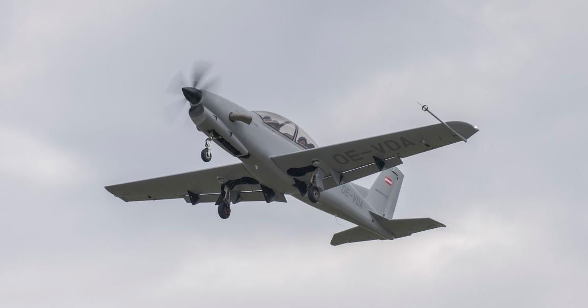 The Dart-450 made its first flight from Diamond’s airfield at Wiener Neustadt in Austria on May 17. (Photo: Diamond Aircraft)