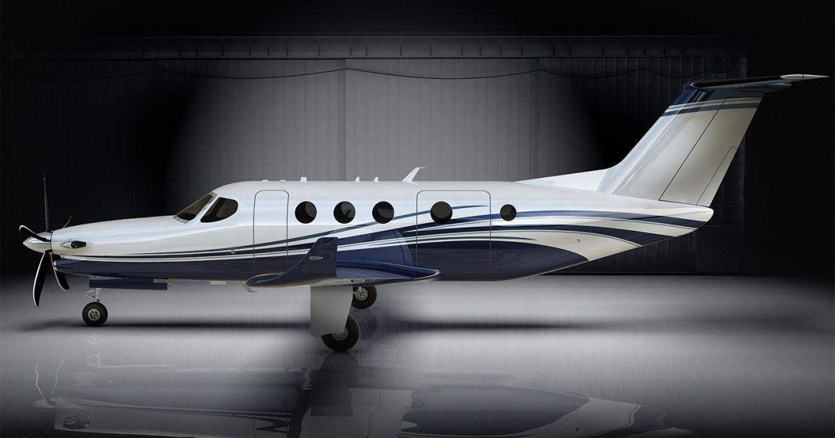 Textron’s entry into the pressurized single-engine turboprop arena has a large aft cargo door, as well as a conventional boarding door on the forward left side.