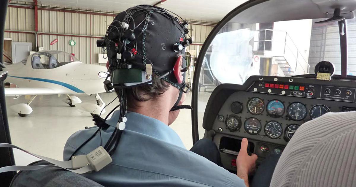 Scientists at the ISAE SupAero engineering school in France have been evaluating pilots for factors such as responsiveness to aural alarms in the cockpit, as well as the extent to which minds wander during flights.