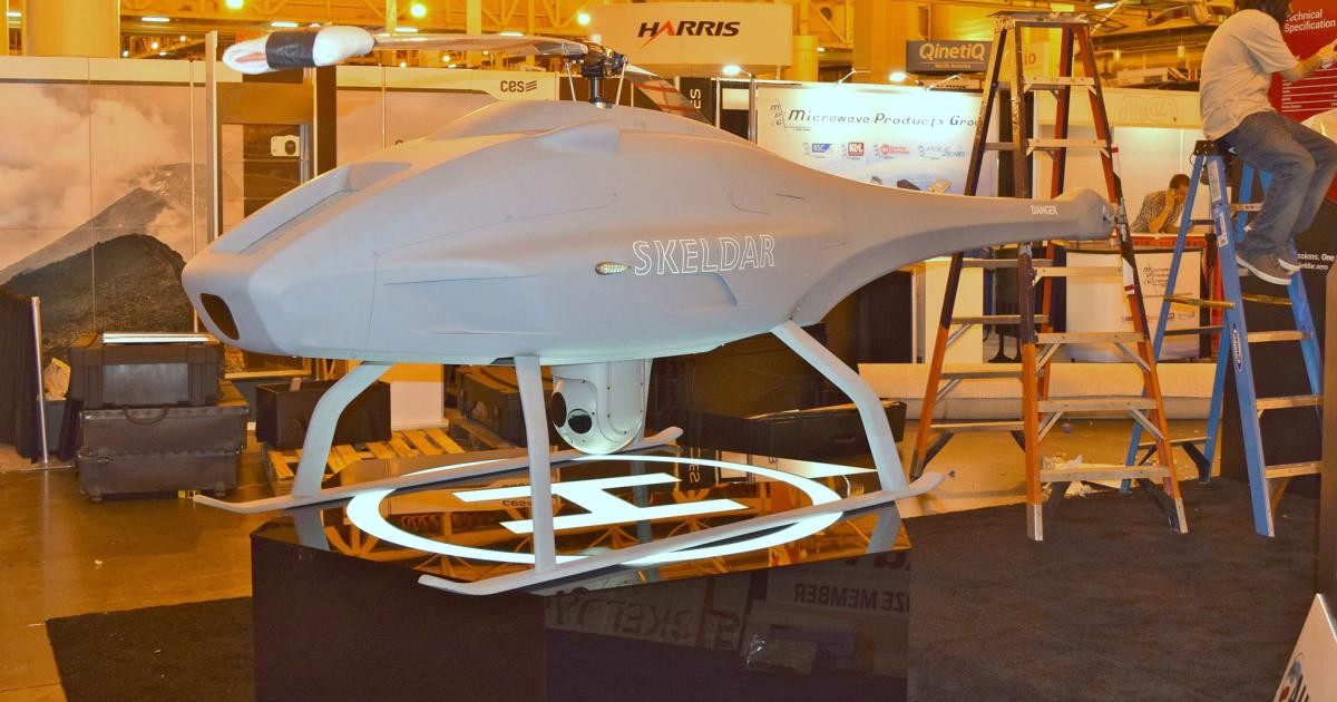 UMS Skeldar featured a scale model of the Skeldar V-200 at the Xponential 2016 conference in New Orleans in May.