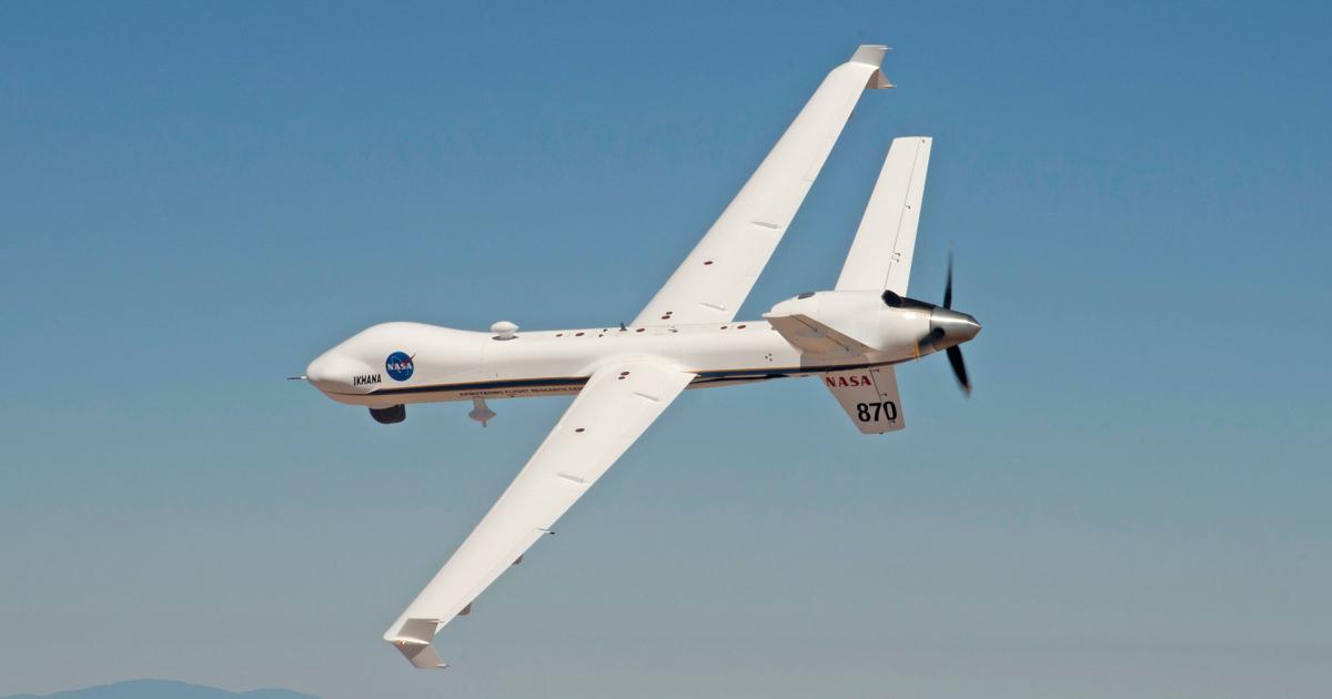 The NASA Ikhana research aircraft is a variant of the General Atomics Aeronautical Systems Predator B.