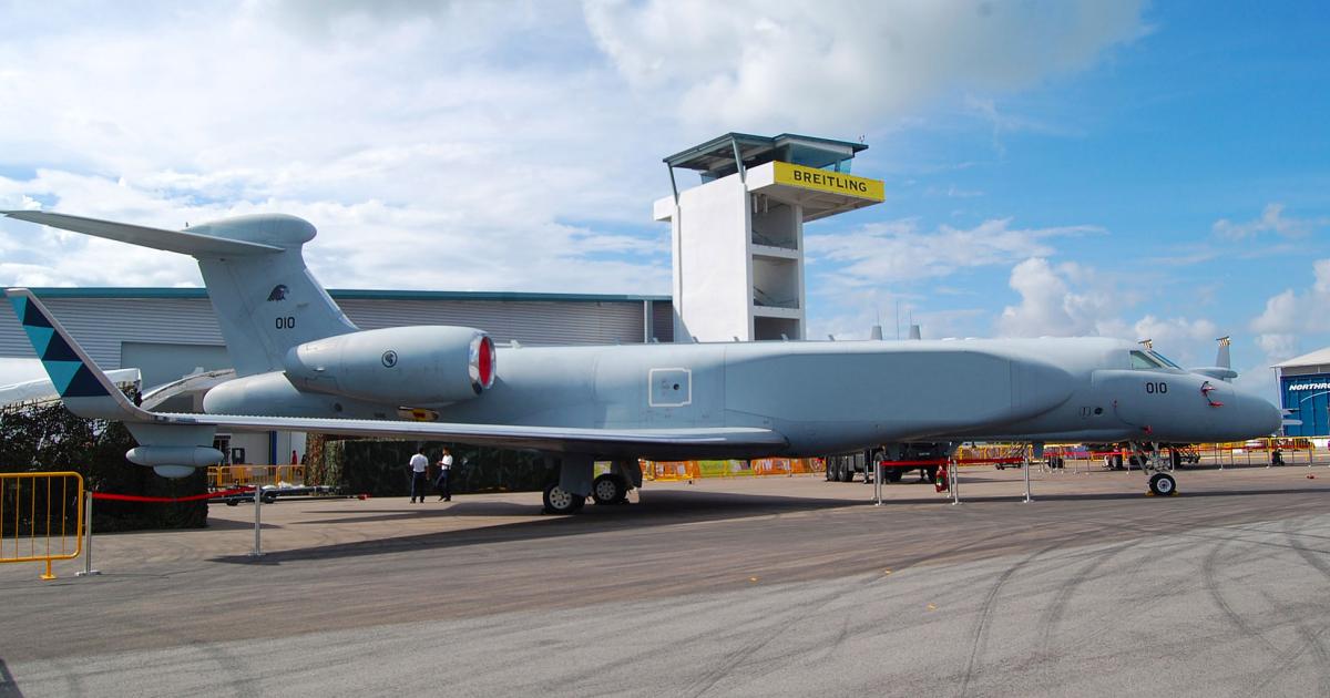 The Conformal Airborne Early Warning (CAEW) system on a Gulfstream G550 was sold to Singapore. 