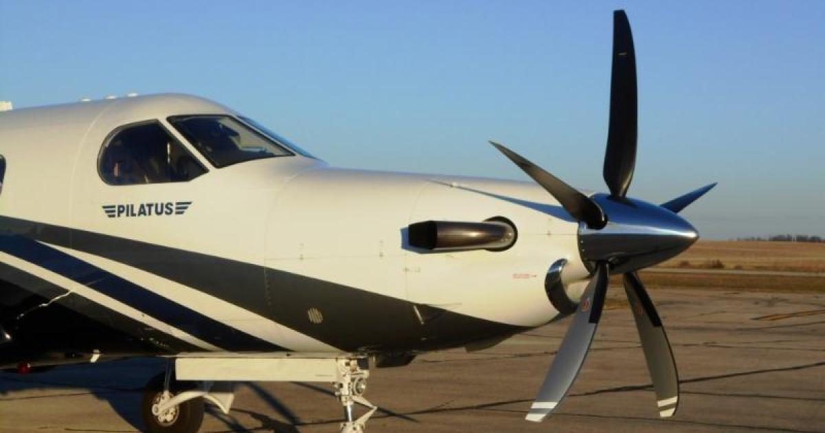 Hartzell's five-blade composite swept tip propellers can now be added alongside the Finnoff Aviation 1,200-shp engine upgrade for legacy Pilatus PC-12s. Its swept blades increase aircraft performance and reduce flyover and cabin noise, Hartzell said.