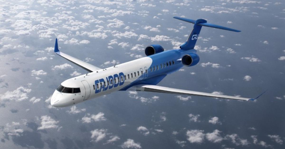 The latest buyer of 10 CRJ900s, valued at $472 million at list price, requested anonymity. (Image: Bombardier)