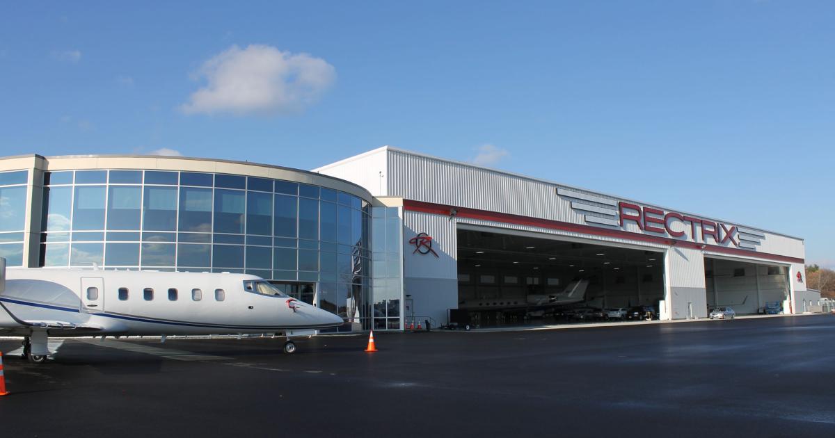 GE is moving its corporate flight department from Fairfield, Conn., to Rectrix Aviation at Hanscom Field in Bedford, Mass., this summer. (Photo: Rectrix Aviation)