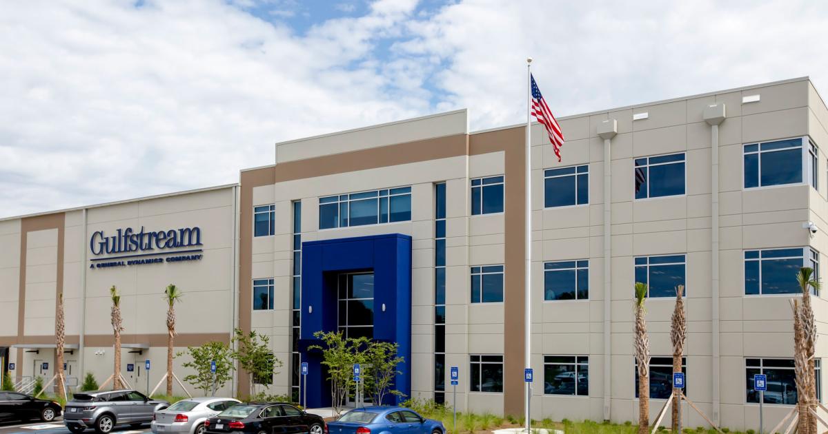 The new Gulfstream Aerospace Product Support Distribution Center (PSDC) in Savannah, Ga., spans 405,868 sq ft/37,706 sq m and houses more than $1.6 billion in spare parts for Gulfstreams. More than 300 employees work in the newly opened LEED Silver-certified facility. (Photo: Gulfstream Aerospace)
