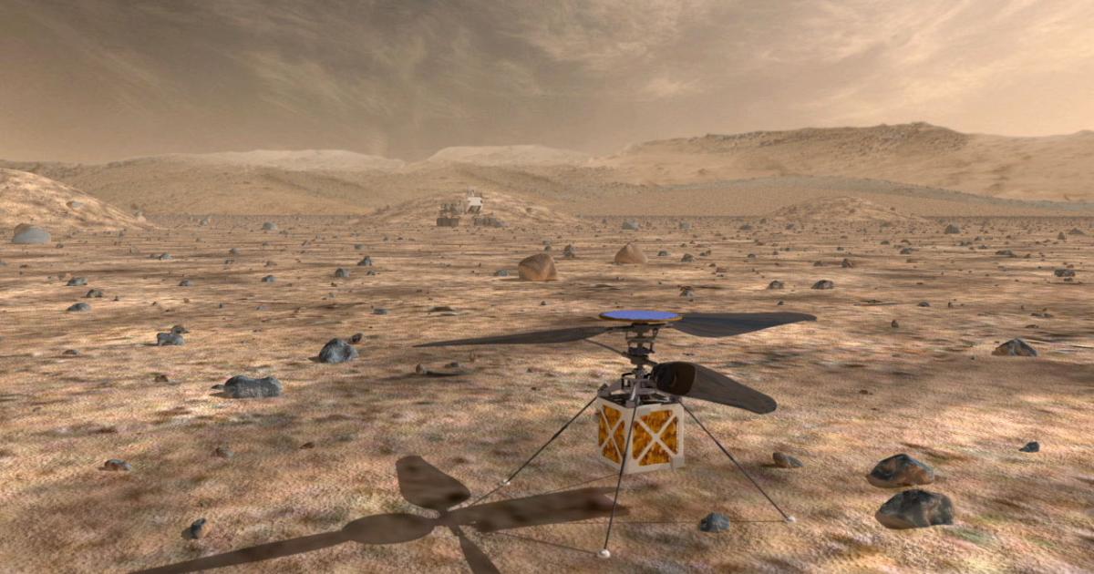 NASA is developing a 2.2-pound unmanned helicopter to fly on Mars. (Photo: NASA Jet Propulsion Laboratory)