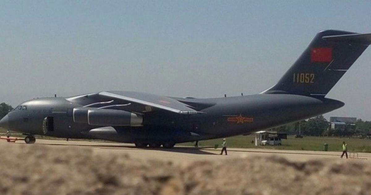 The Y-20 airlifter appeared on social media in PLAAF markings.