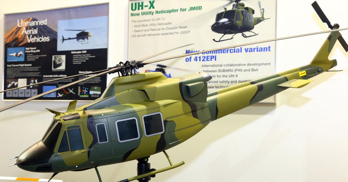 Fuji-Bell’s winning submission in the UH-X competition is a development of the Bell 412EPI.
