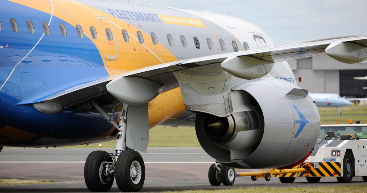 Embraer’s E-Jet E2 family of medium-range jetliners is designed to replace the company’s current E-Jet series. Alcoa is now Embraer’s sole provider of aluminum sheet and plate for the new type’s wing skins and fuselage components.