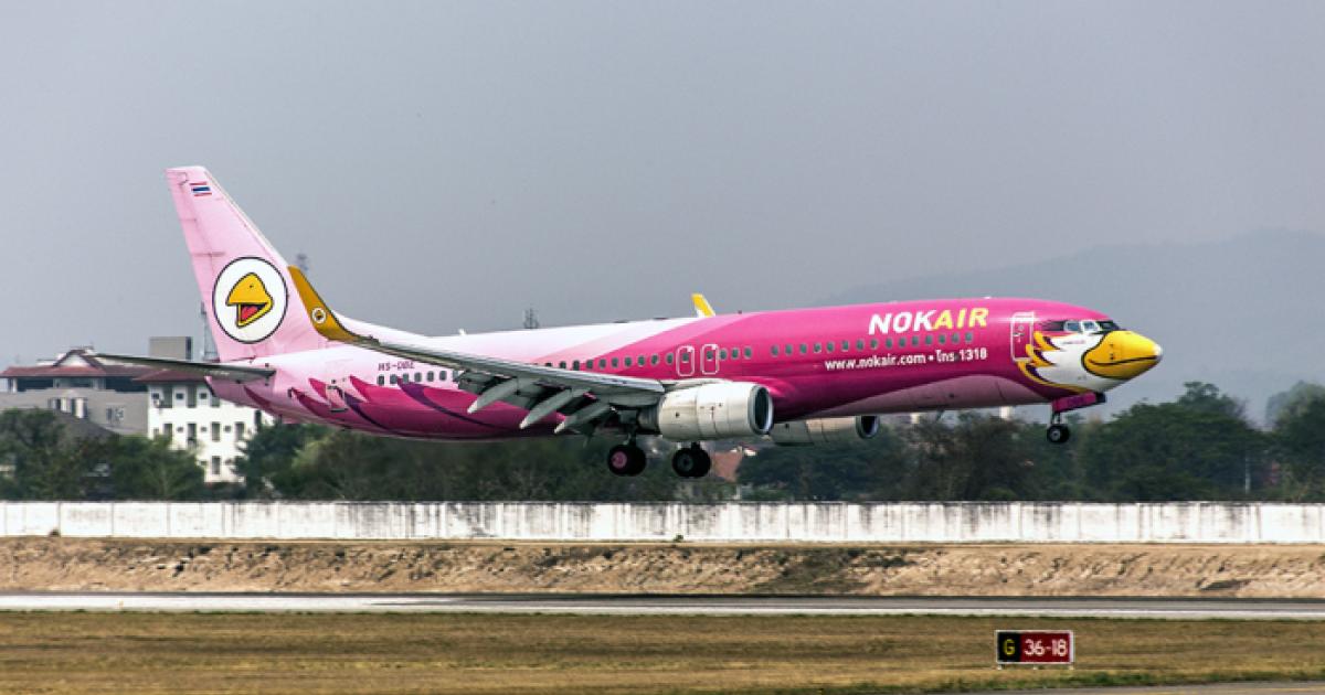 Now flying mainly Boeing 737-800s, Nok Air plans to add eight 737 Max jets through 2019. (Photo: Gabriele Stoia)