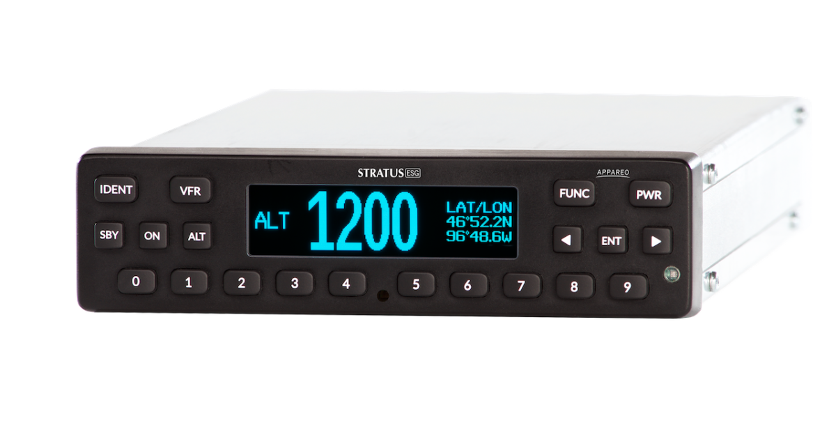 Appareo's new Stratus ESG ADS-B OUT transponder has received FAA TSO authorization.
