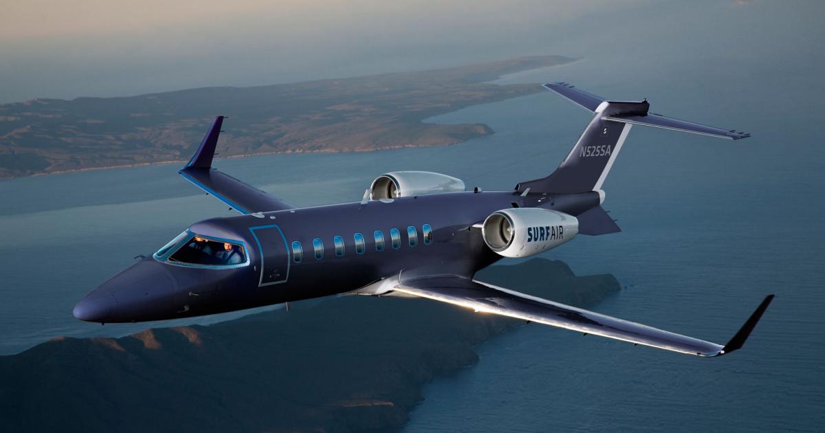 All-you-can-fly membership charter service Surf Air is branching out to Europe starting this fall. TAG Aviation will operate the jets. (Photo: Surf Air)