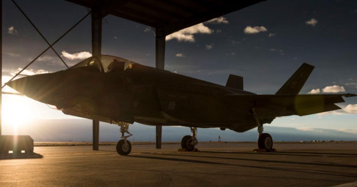 A U.S. Air Force F-35A at Mountain Home AFB during the recent operational deployment there. (Photo: U.S. Air Force)