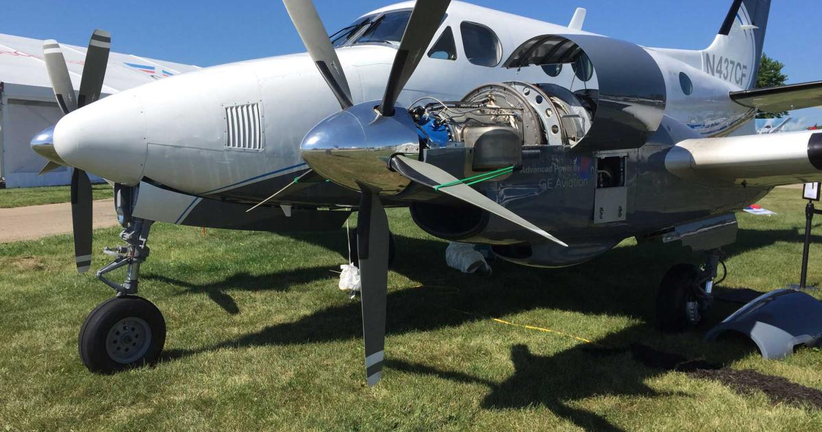 Innova is showing a King Air A90 with AeroVue avionics suite this week at AirVenture. (Photo: Matt Thurber)