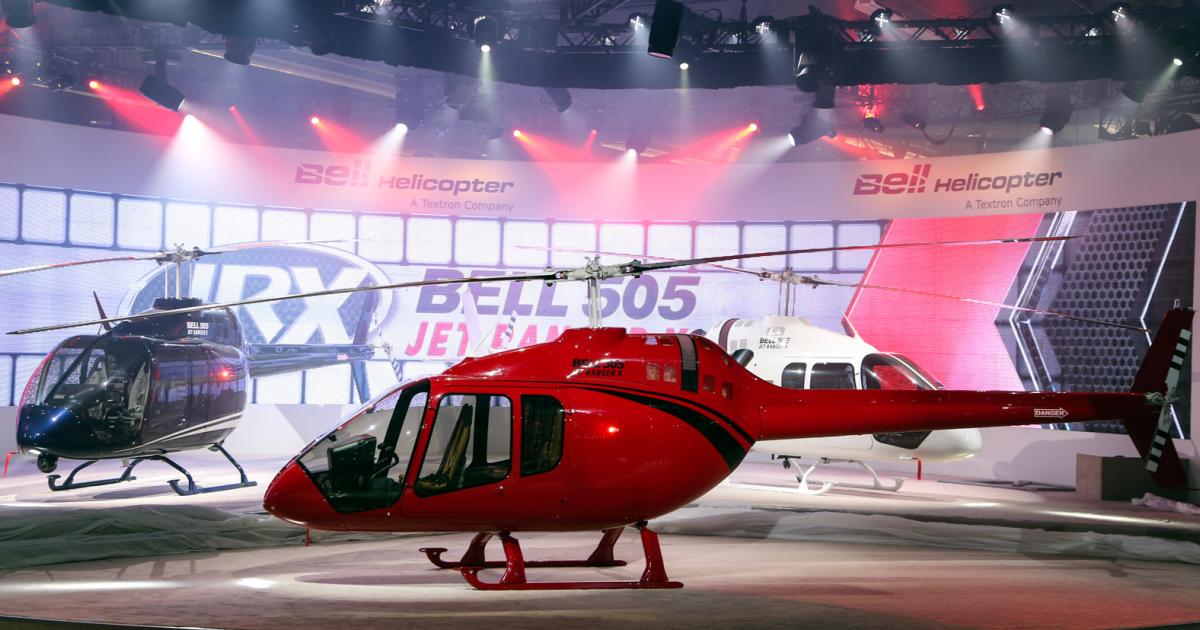 The Bell 505 single is currently going through its certification program. [Photo: Bell Helicopter]
