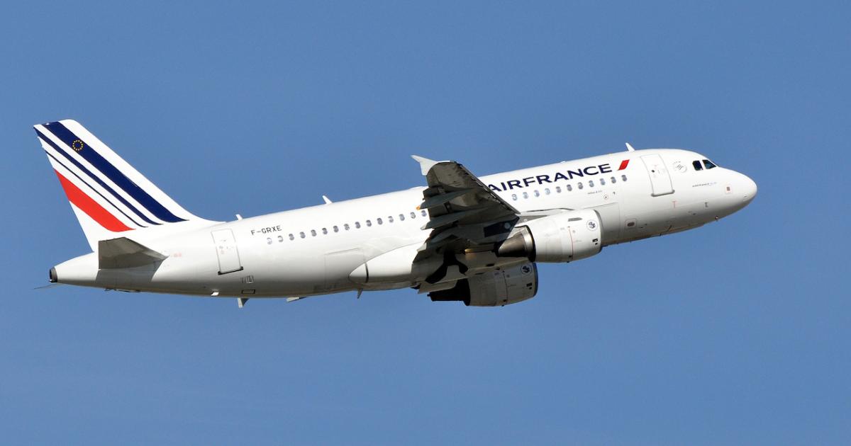 An Air France Airbus A319 departs Charles de Gaulle Airport. The airline on August 1 canceled some 20 percent of its domestic and medium-haul flights from CDG due to a cabin crew strike. (Photo: Flickr: <a href="http://creativecommons.org/licenses/by-sa/2.0/" target="_blank">Creative Commons (BY-SA)</a> by <a href="http://flickr.com/people/airlines470" target="_blank">airlines470</a>)