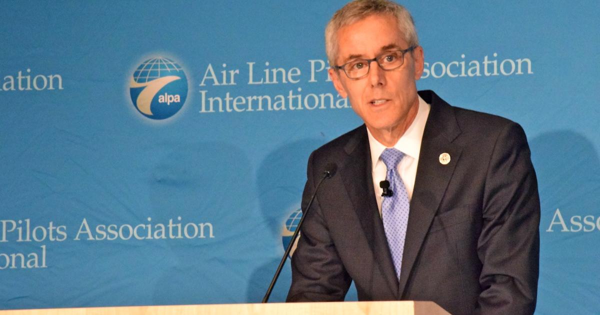 TSA Administrator Peter Neffenger addresses the Air Line Pilots Association air safety forum in Washington, D.C. (Photo: Bill Carey)