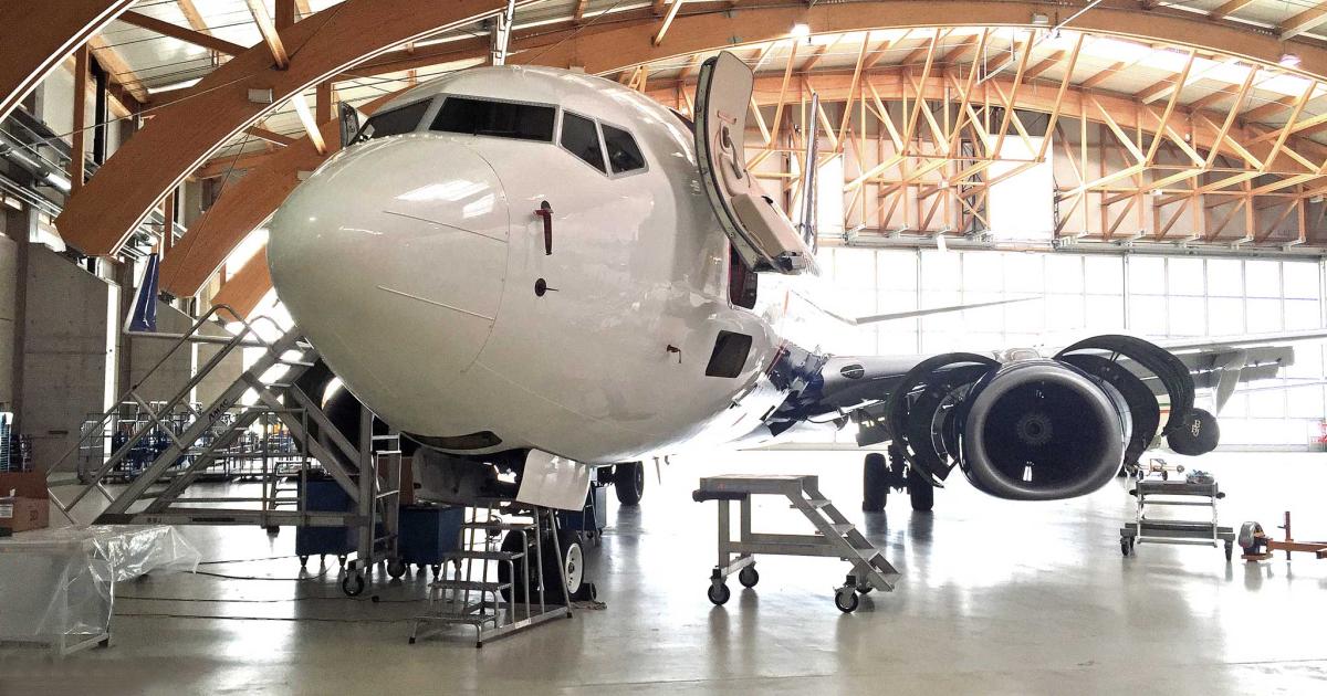 Amac Aerospace recently returned one BBJ to service as another one rolls in.
