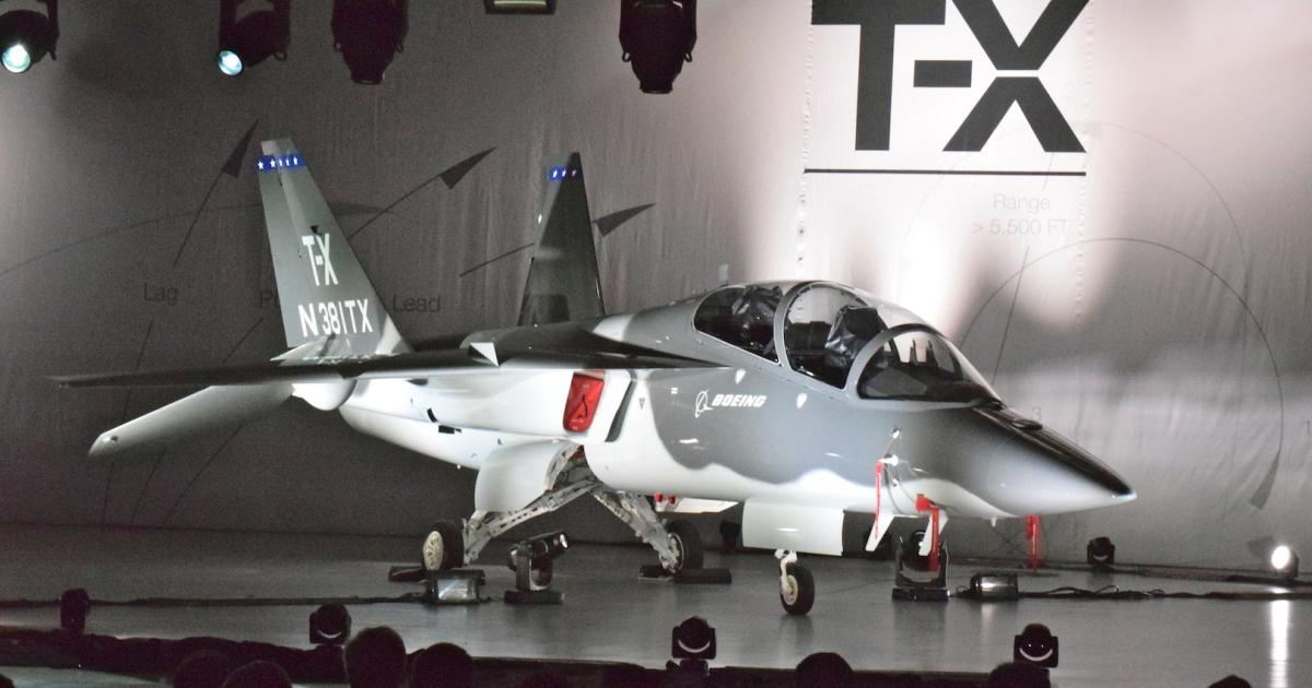 After three years of secrecy, Boeing rolled out a new single-engine jet to compete for the U.S. Air Force T-X program. (Photo: Bill Carey)