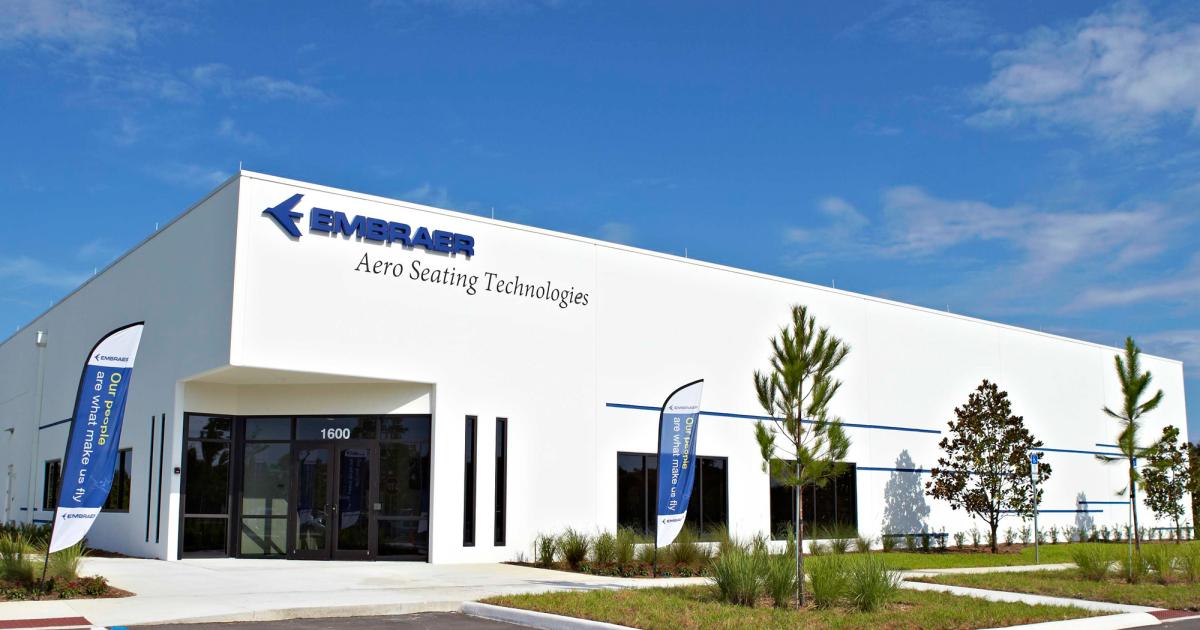 Embraer Aero Seating Technologies opened its new 50,000-sq-ft aircraft seat-manufacturing plant in Titusville, Florida, on September 19. The facility will focus on manufacturing seating for the company's Phenom jets and its new 190 E2 commercial airliner.