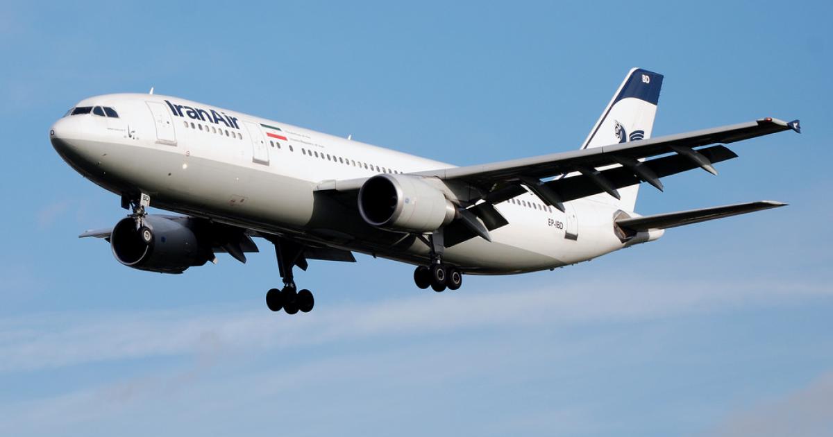 An Iran Air Airbus A300 approaches London Heathrow Airport. (Photo: Flickr: <a href="http://creativecommons.org/licenses/by-sa/2.0/" target="_blank">Creative Commons (BY-SA)</a> by <a href="http://flickr.com/people/allenthepostman" target="_blank">allenthepostman</a>)