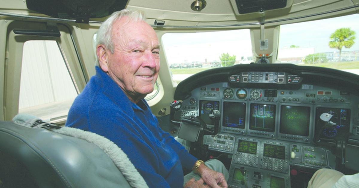 Arnold Palmer, who died September 25 at the age of 87, adroitly used business aircraft to help build a global business and endorsement empire in resorts, golf course design, beverages, sporting equipment, apparel and The Golf Channel. He became one of the most high-profile advocates for business aviation.