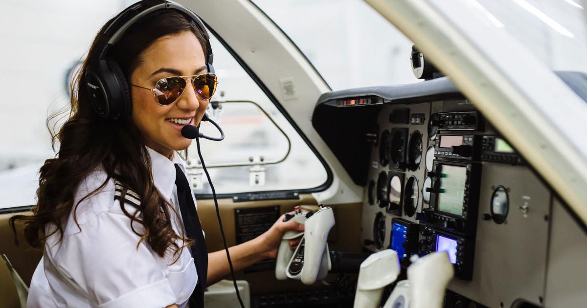 Shaesta Waiz will fly a Bonanza around the world to support her nonprofit.