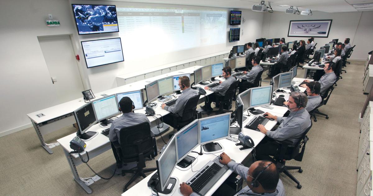 A comprehensive nerve center is at the heart of Embraer product support.