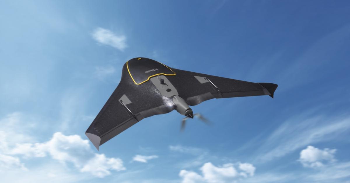 Trimble developed the UX5 flying wing from Gatewing's X100 platform after acquiring the Belgian company in 2012. (Image: Trimble)