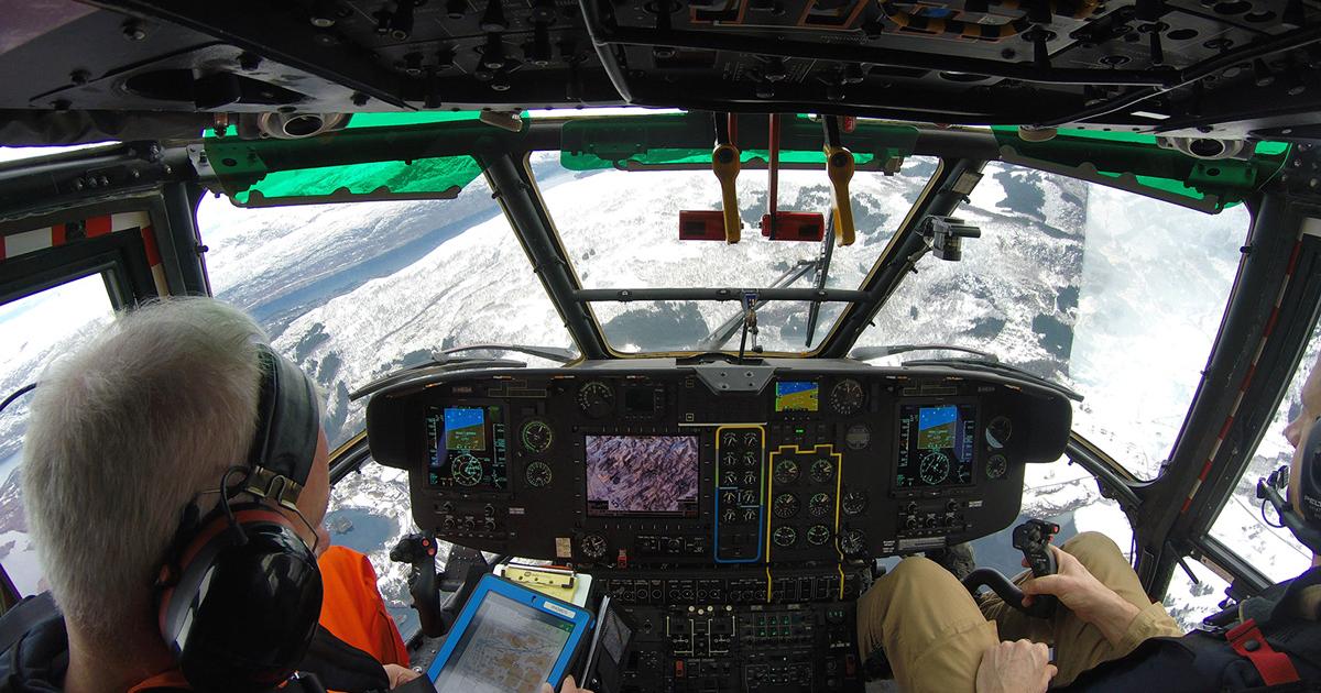 Recent upgrades to Super Puma helicopters operated by the German police include new advanced flight information displays. [Photo: Universal Avionics]