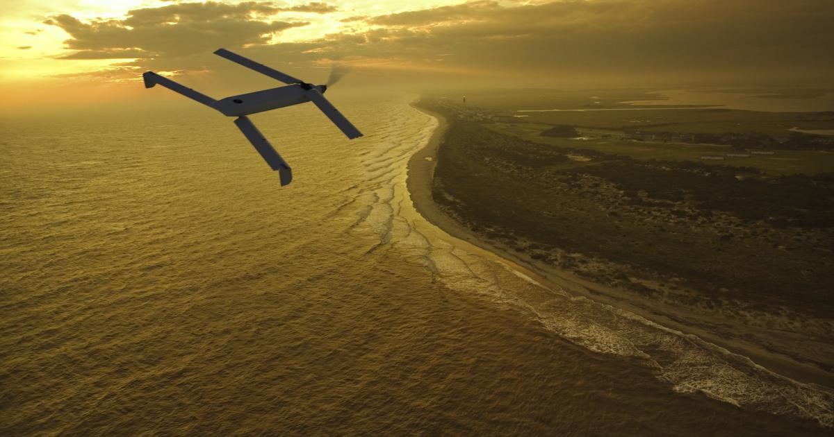 Lockheed Martin provided this image of its cannister-launched Vector Hawk small unmanned aerial vehicle.